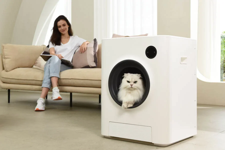 automatic self cleaning cat litter box